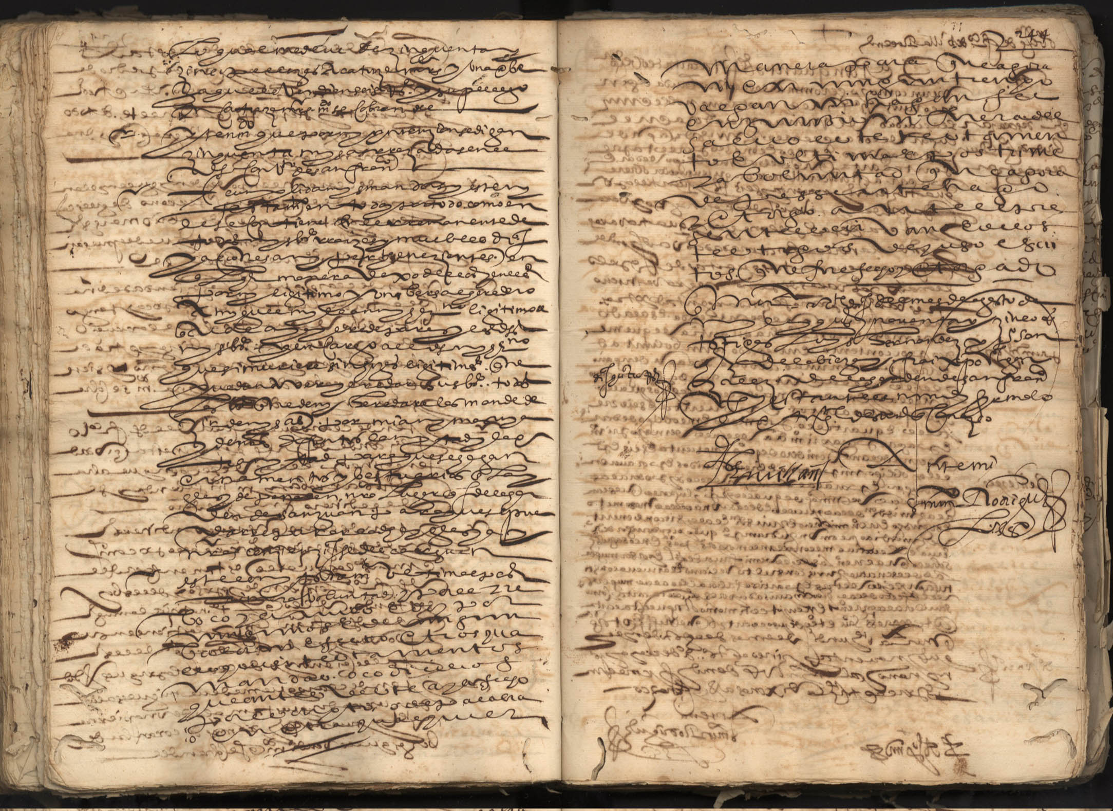 Registro de Martín Rodriguez Narváez, Murcia de 1595.